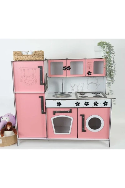 Yog'och O'yinchoq Oshxona Muzlatgichli - 20