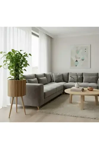 Yog'och Oyoqli Guldon Savati Arqon Savati To'quv Savati - 1