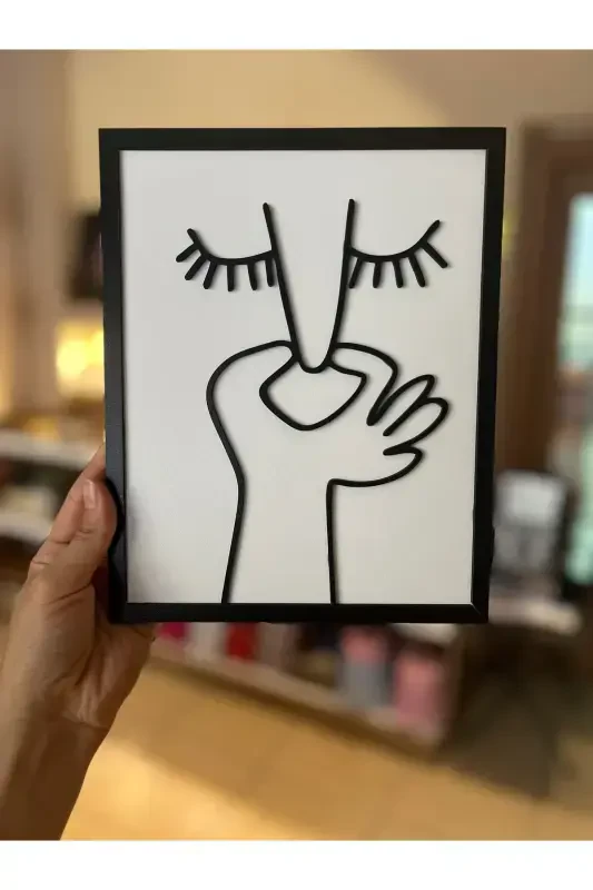 Yog'och ramka-Hojatxona Hammom Jadval-Devor bezagi - 1