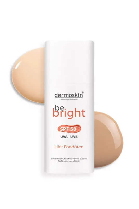 Yoğun Kapatıcı Özelliği İle Cilt Kusurlarını Kapatıcı Light Be Bright Spf50+ Likit Fondöten 33 ml - LİGHT - DERMOSKIN