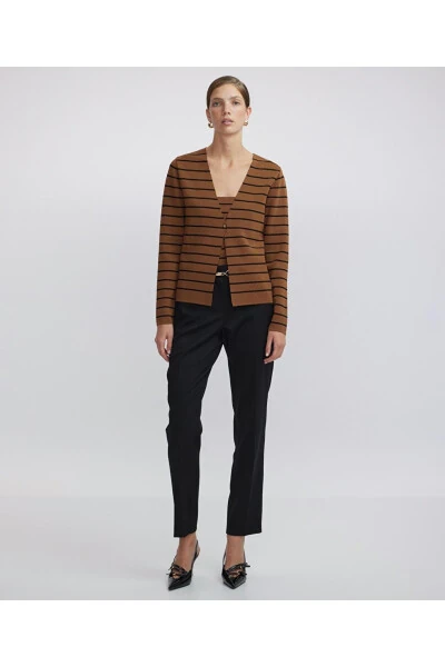 Yo'lli naqshli triko ko'ylak - 2