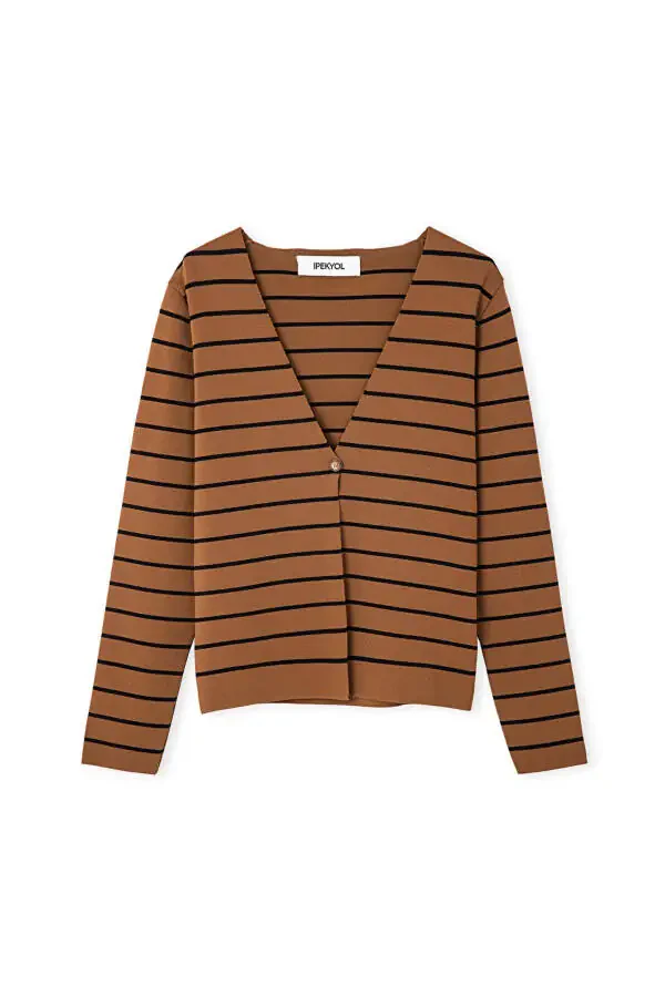 Yo'lli naqshli triko ko'ylak - 3