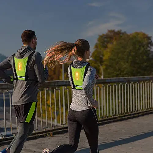 LED Turn Signal Safety Vest with Direction Indicator, USB Charging & Adjustable Bike Pack Accessory Guiding Light for Night Running Walking Cycling Gear - LED Glowing Reflective Backpack - 6