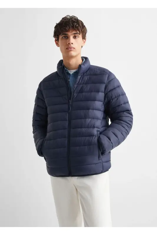 Yon tomoni fermuarlı kaptonli anorak - 1