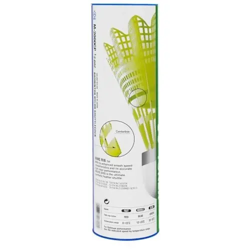 YONEX Mavis 2000 Нейлоновый турнирный волан - Желтый (1/2 дюжины) - 3