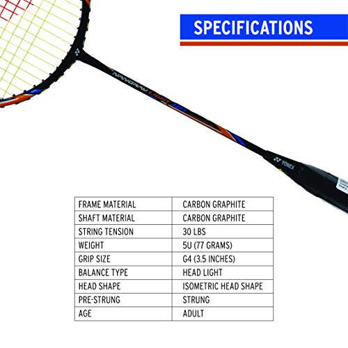 YONEX Nanoray 10F Hi-Flex Oldindan Tortilgan Badminton Raketkasi - 6