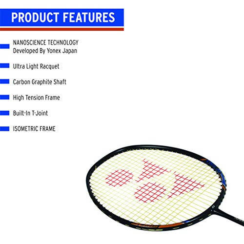 YONEX Nanoray 10F Hi-Flex Önceden Gerilmiş Badminton Raketi - 4