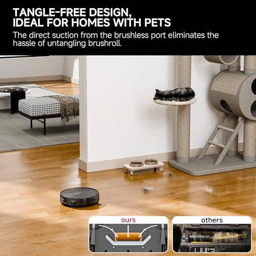 YONNDER R1 Robot Vacuum Cleaner - 3200Pa Powerful Suction, Tangle-Free, 140min Runtime, Scheduled Cleaning, Remote/APP/Alexa Voice Control, 600mL Dustbin for Pet Hair, Home, Carpet, Hard Floor - 3