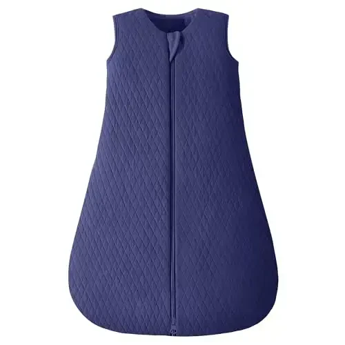 Yoofoss Baby Wearable Blanket TOG 2.5 Winter Sleep Sack 18-24 Months, 100% Cotton Toddler Sleeping Sack with 2-Way Zipper Warm Quilted Sleepsack,Navy - MODAZONE