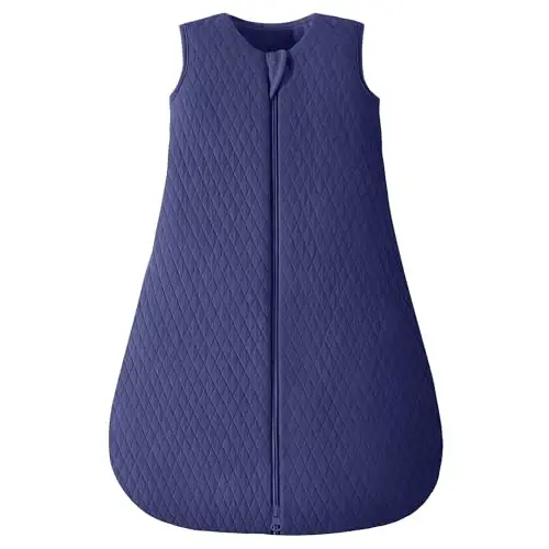 Yoofoss Baby Wearable Blanket TOG 2.5 Winter Sleep Sack 18-24 Months, 100% Cotton Toddler Sleeping Sack with 2-Way Zipper Warm Quilted Sleepsack,Navy - 1