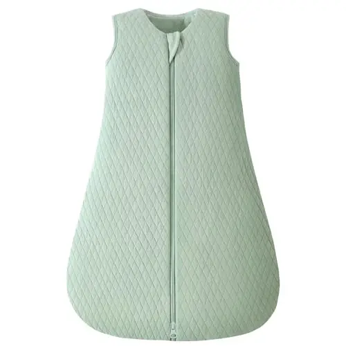 Yoofoss Baby Sleep Sack 0-6 Months TOG 2.5 Winter Baby Wearable Blanket, 100% Organic Cotton Infant Sleeping Sack 2-Way Zipper Warm Quilted Sleep Sack 