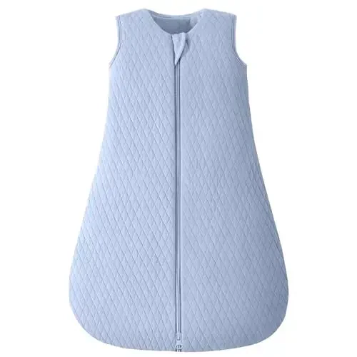 Yoofoss Baby Sleep Sack 0-6 Months TOG 2.5 Winter Baby Wearable Blanket, 100% Organic Cotton Infant Sleeping Sack 2-Way Zipper Warm Quilted Sleep Sack 