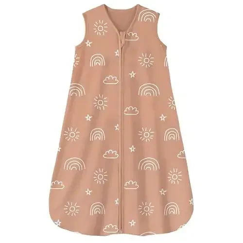 Yoofoss Baby Sleep Sack 12-18 Months 0.5 TOG Baby Wearable Blanket, 100% Organic Cotton Infant Toddler Sleeping Sack 2-Way Zipper Lightweight Sleep Sack, Grizzly - MODAZONE