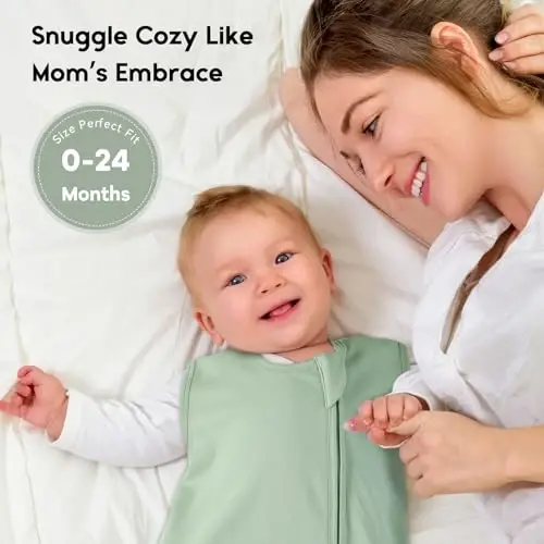 Yoofoss Baby Sleep Sack 12-18 Months TOG 1.0 Baby Wearable Blanket, 2 Pack 100% Organic Cotton Infant Toddler Sleeping Sack 2-Way Zipper Lightweight Sleep Sack - 7