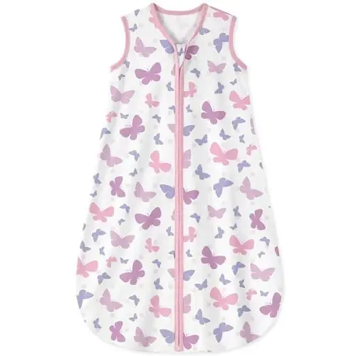 Yoofoss Baby Sleep Sack 18-24 Months 0.5 TOG Baby Wearable Blanket, 100% Cotton Infant Toddler Sleeping Sack 2-Way Zipper Lightweight Sleep Sack 