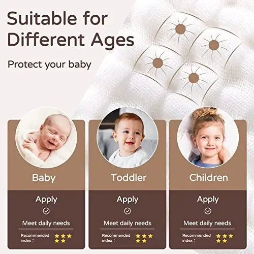 Yoofoss Hooded Baby Towels for Newborn 2 Pack 100% Muslin Organic Cotton Baby Bath Towel with Hood for Babies, Infant, Toddler and Kids, 32x32Inch, Soft and Absorbent Newborn Essential,White-2 Pack - 5