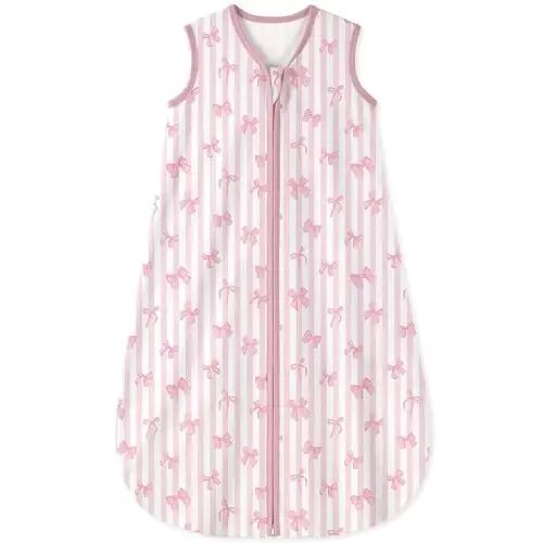 Yoofoss Sleep Sack 0-6 Months 0.5 TOG Baby Wearable Blanket 100% Cotton | Infant Toddler Sleeping Sack 2-Way Zipper Lightweight Sleep Sack - 1