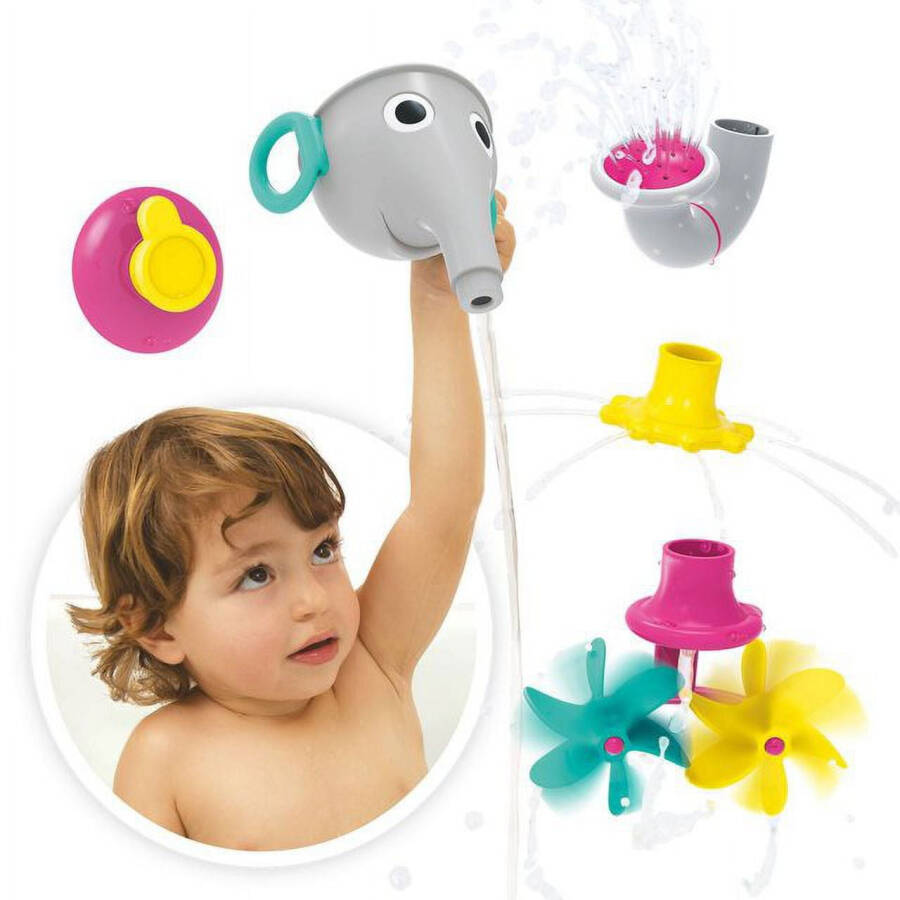 Yookidoo FunEleFun Baby Toddler Bath Toy Includes Interchangeable Trunk Accessories 18m+ - 10