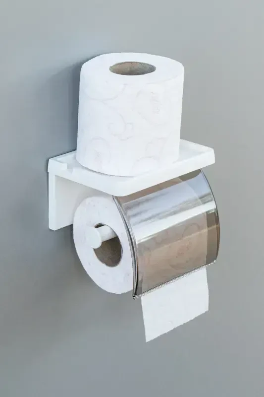 Yopishqoqli qopqoqli hojatxona qog'ozi askisi, hammom hojatxona qog'ozi apparati, salfetka tashkilotchisi, plastik-oq - 6