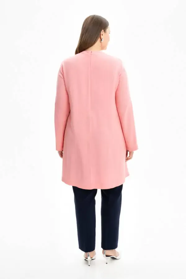 Yoqasi kashtali viskon tunik-Salmon - 3