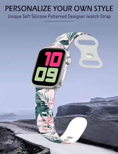 Yoqimli sport soatlari Apple Watch Band 38mm 40mm 41mm bilan mos keladi, ayollar va erkaklar uchun, sozlanishi mumkin bo'lgan yumshoq silikon almashtiriladigan aqlli soat bilaguzuk iWatch Series 7 6 5 4 3 2 1 SEbandG uchun - 2