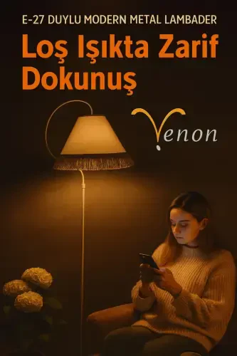 Yorug'lik Chiroqsi Çise Krem Sari Patina Abajur Krem Shlyapa Sari Puskalli - 5