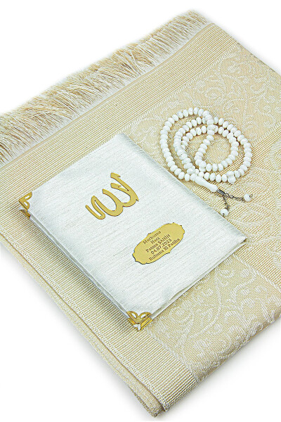 Yosin kitobi - Somon mato bilan qoplangan - Sumkali hajmi - Maxsus ismli plankalar - Namoz gilami - Tasbih - Sumka - IHVAN ONLINE (1)
