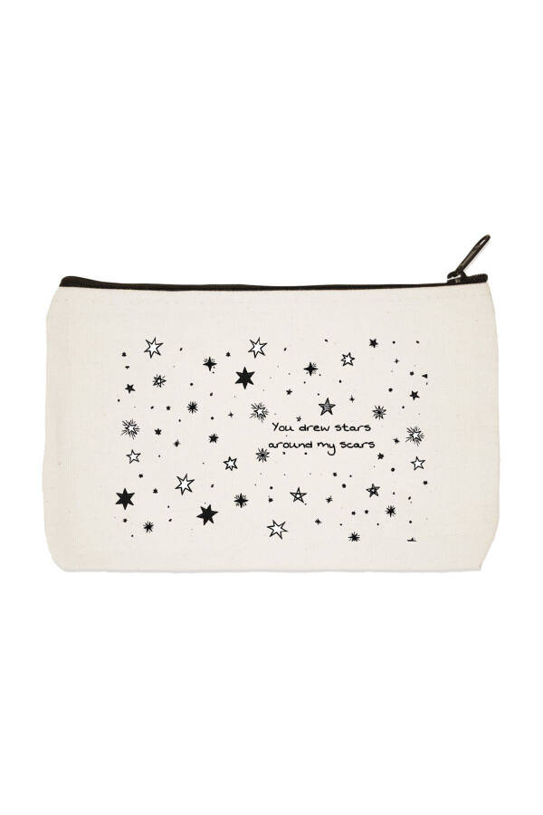 You Drew Stars bosilgan matoni kosmetika sumkasi, qalamdon, qo'l sumkasi - 1