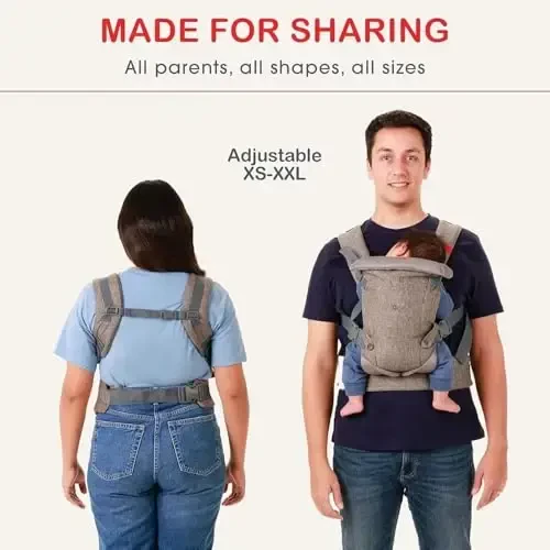YOU+ME 4-in-1 Baby Carrier Yangi tug'ilgan chaqaloqdan Toddler 8-32 funt - Barcha pozitsiyalar, Chanoq uchun foydali yangi tug'ilgan chaqaloq tashuvchisi, Nafas oladigan 3D to'rli panellar va 2-in-1 qisqichli bib bilan sozlanishi chaqaloq tashuvchilari (qora) - 3