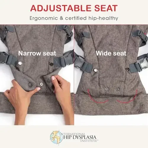 YOU+ME 4-in-1 Baby Carrier Yangi tug'ilgan chaqaloqdan Toddler 8-32 funt - Barcha pozitsiyalar, Chanoq uchun foydali yangi tug'ilgan chaqaloq tashuvchisi, Nafas oladigan 3D to'rli panellar va 2-in-1 qisqichli bib bilan sozlanishi chaqaloq tashuvchilari (qora) - 5