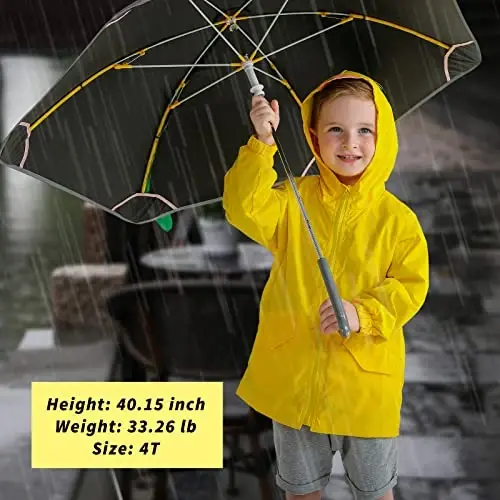 YOUNGER TREE Toddler Baby Boy Girl Duck Raincoat Cute Cartoon Hoodie Zipper Coat Outfit - 2