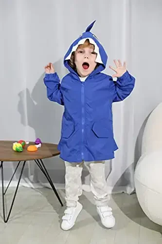 YOUNGER TREE Toddler Baby Boy Girl Duck Raincoat Cute Cartoon Hoodie Zipper Coat Outfit - 2