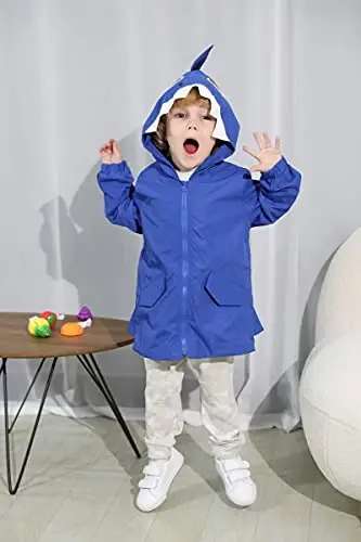 YOUNGER TREE Toddler Baby Boy Girl Duck Raincoat Cute Cartoon Hoodie Zipper Coat Outfit - 2