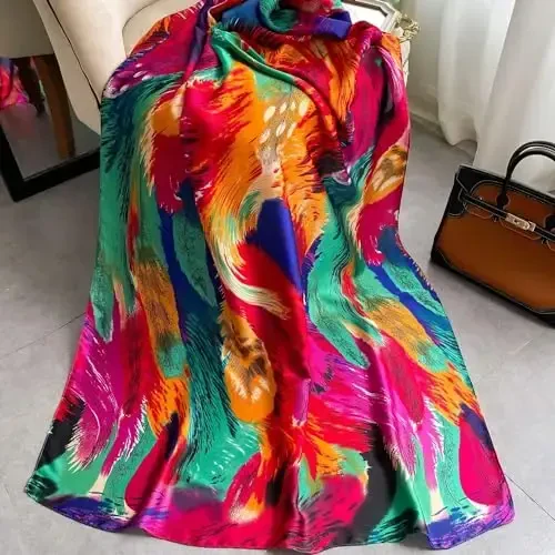 YOUR SMILE Katta tut ipakdan uzun ro'mol, ayollar uchun yengil quyoshdan himoya qiluvchi ro'mollar - 6