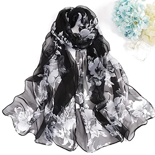 YOUR SMILE Ladies/Women's Lightweight Floral Print/Solid Color aralash ro'mol bahor yoz mavsumi uchun - 4