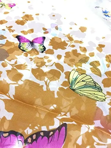 YOUR SMILE Ladies/Women's Lightweight Floral Print/Solid Color aralash sharf bahor yoz fasli uchun - 5