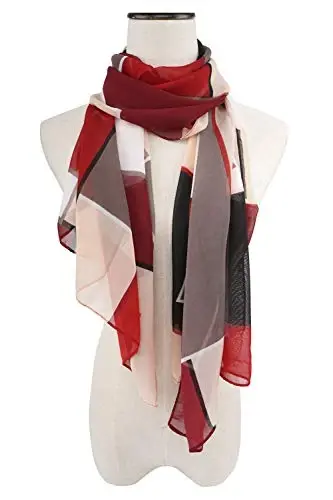 YOUR SMILE Ladies/Women's Lightweight Floral Print/Solid Color aralash sharf bahor-yoz mavsumi uchun - 2