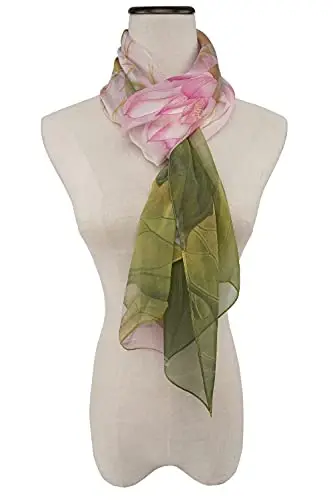 YOUR SMILE Ladies/Women's Lightweight Floral Print/Solid Color aralashmasi bahor-yoz mavsumi uchun ro'mol-sharpa - 4