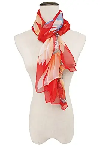 YOUR SMILE Ladies/Women's Lightweight Floral Print/Solid Color aralashmasi Ro'mol Bahor Yoz mavsumi uchun - 4
