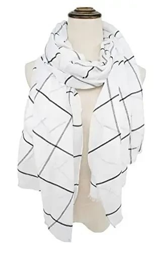 YOUR SMILE Ladies/Women's Lightweight Floral Print/Solid Color mixture Bahor-yoz mavsumi uchun ro'mol sharf - YOUR (1)