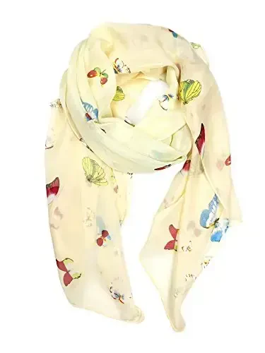 YOUR SMILE Ladies/Women's Lightweight Floral Print/Solid Color mixture Bahor-yoz mavsumi uchun ro'mol-sharflar - 1