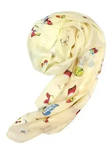 YOUR SMILE Ladies/Women's Lightweight Floral Print/Solid Color mixture Bahor-yoz mavsumi uchun ro'mol-sharflar - 3