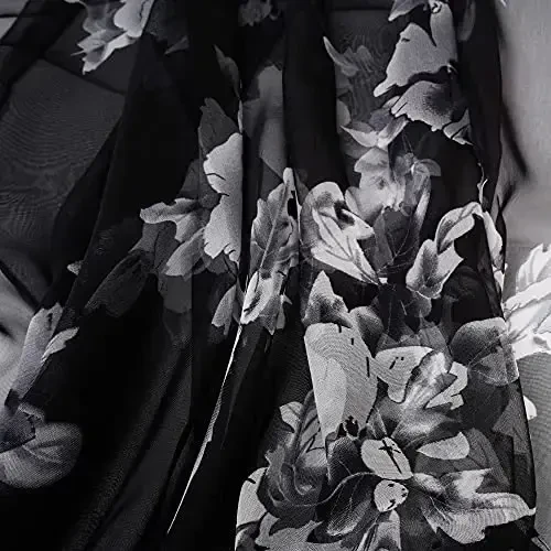 YOUR SMILE Ladies/Women's Lightweight Floral Print/Solid Color mixture Bahor-yoz mavsumi uchun ro'mol-sharflar ayollar uchun gul naqshli/bir rangli yengil ro'mol. - 6