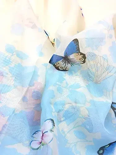 YOUR SMILE Ladies/Women's Lightweight Floral Print/Solid Color mixture Shawl Scarf For Spring Summer season - 4