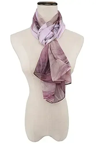 YOUR SMILE Ladies/Women's Lightweight Floral Print/Solid Color mixture Shawl Scarf For Spring Summer season - 3
