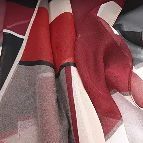 YOUR SMILE Ladies/Women's Lightweight Floral Print/Solid Color mixture Shawl Scarf For Spring Summer season - 4