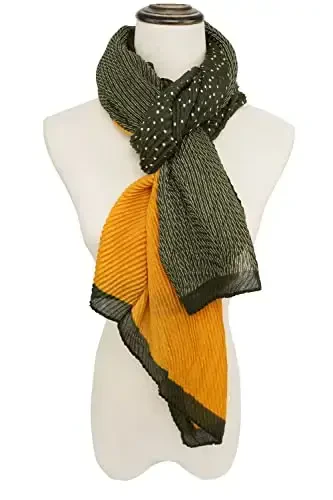 YOUR SMILE Ladies/Women's Lightweight Floral Print/Solid Color mixture Shawl Scarf For Spring Summer season - 3