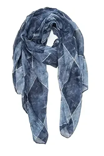 YOUR SMILE Ladies/Women's Lightweight Floral Print/Solid Color mixture Shawl Scarf For Spring Summer season 
