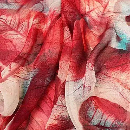 YOUR SMILE Ladies/Women's Lightweight Floral Print/Solid Color mixture Shawl Scarf For Spring Summer season - 6