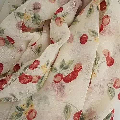 YOUR SMILE Large Boho Scarf for Women Lightweight Floral Printed Scarves Fall Winter Fashion Fringed Shawl wraps - 5